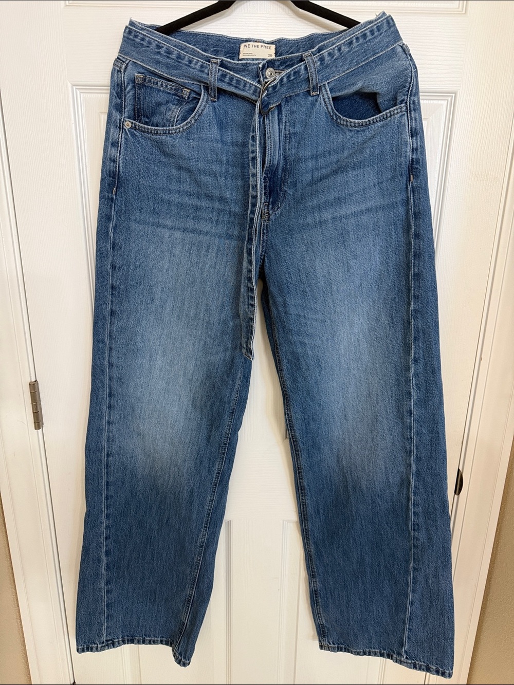 We The Free Medium Blue Wide-Leg Jeans